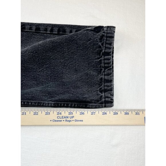 The Ragged Priest Womens high Rise Mom Jeans 28 black charcoal wash Straight Cut - Picture 14 of 14